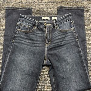 KanCan Women's Dark Wash Straight Leg Jeans